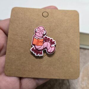 Book Worm Pin Book lovers
